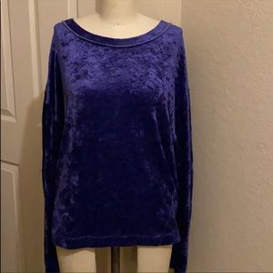 Free People crushed velvet top